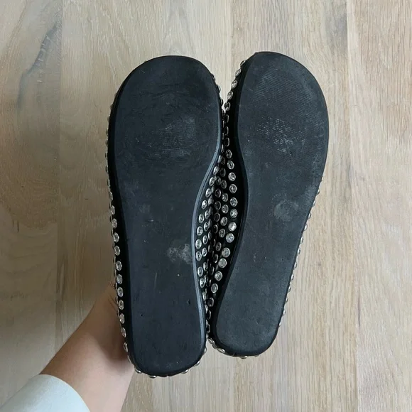 Mango Black Rhinestone Ballerina Flats - Picture 7 of 8